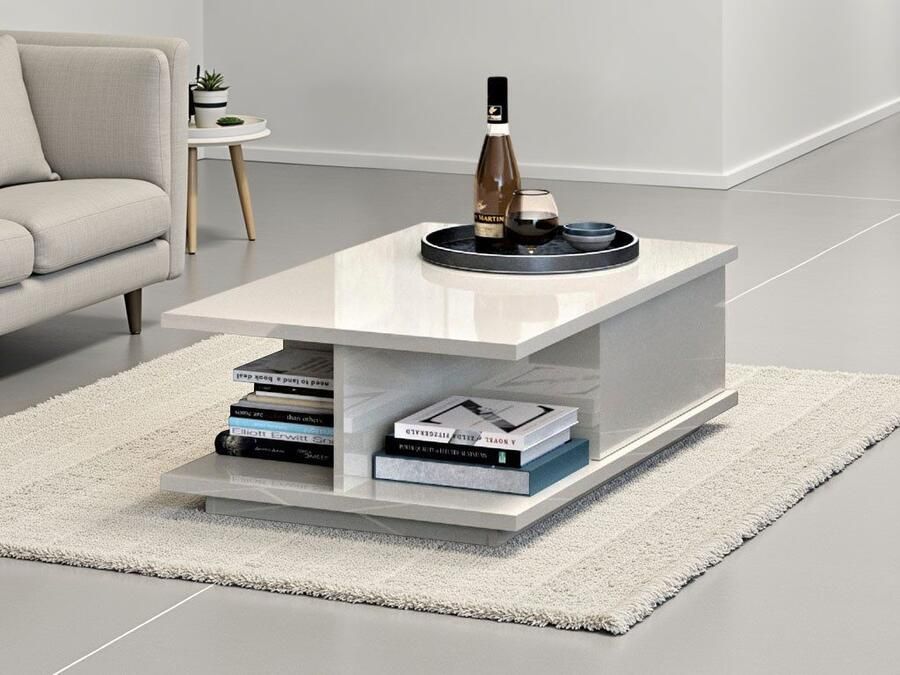 Places of Style Salontafel Piano UV gelakt woonkamer tafel met lade inclusief soft-closefunctie