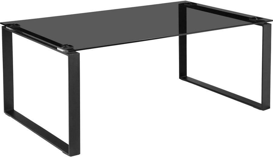 Places of Style Salontafel Simsbury Tafelblad van gehard glas 0 8 cm onderstel van metaal hoogte 45 cm - Foto 6