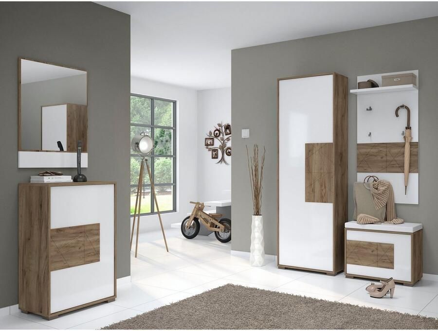 Places of Style Schoenenkast Stela met push-to-openfunctie en wit uv-gelakt front - Foto 4
