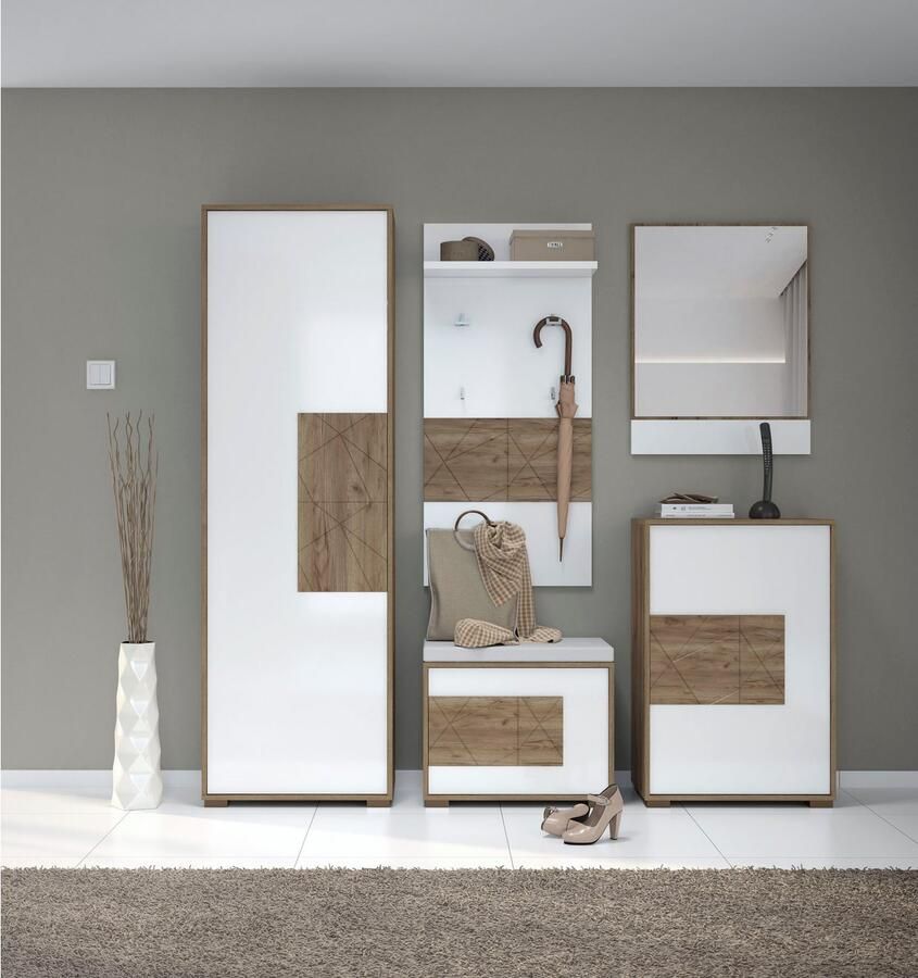 Places of Style Schoenenkast Stela met push-to-openfunctie en wit uv-gelakt front - Foto 2