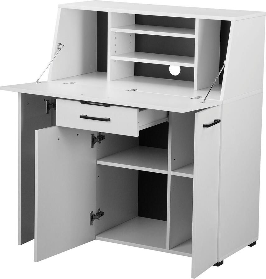 Places of Style Secretaire Moid thuiswerk bureau veel opbergmogelijkheden compact & modern ontwerp breedte 88 5 cm