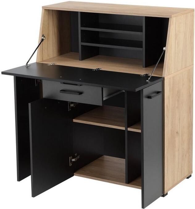 Places of Style Secretaire Moid thuiswerk bureau veel opbergmogelijkheden compact & modern ontwerp breedte 88 5 cm - Foto 4