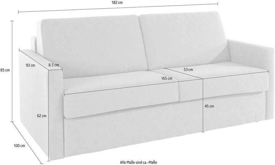 Places of Style Slaapbank GOLDPOINT 182 cm slaapbank ligoppervlak 140 200 cm - Foto 5