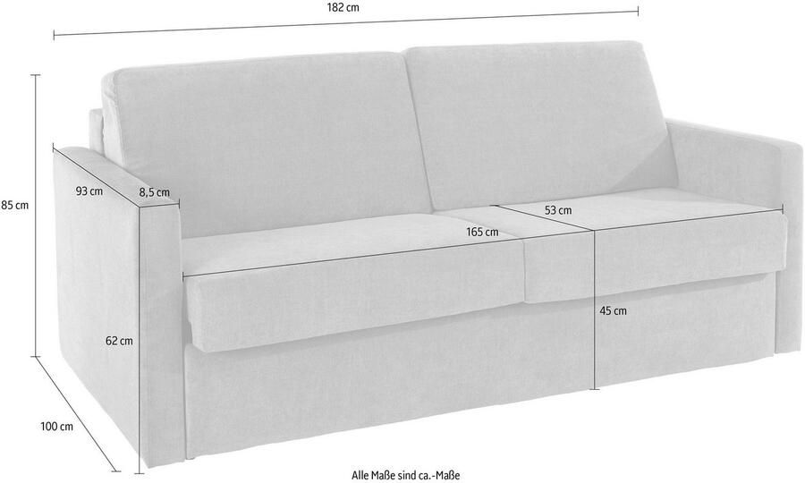 Places of Style Slaapbank GOLDPOINT 182 cm slaapbank ligoppervlak 140 200 cm - Foto 3