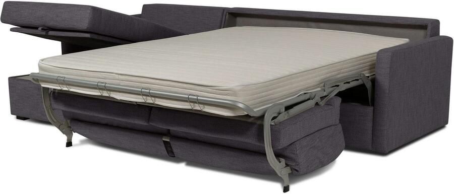 Places of Style Slaapbank GOLDPOINT hoekbank 264 cm ligoppervlak (140 200 cm) L-vorm Slaapfunctie Bonell-binnenveringsmatras en volwaardige bedfunctie - Foto 3