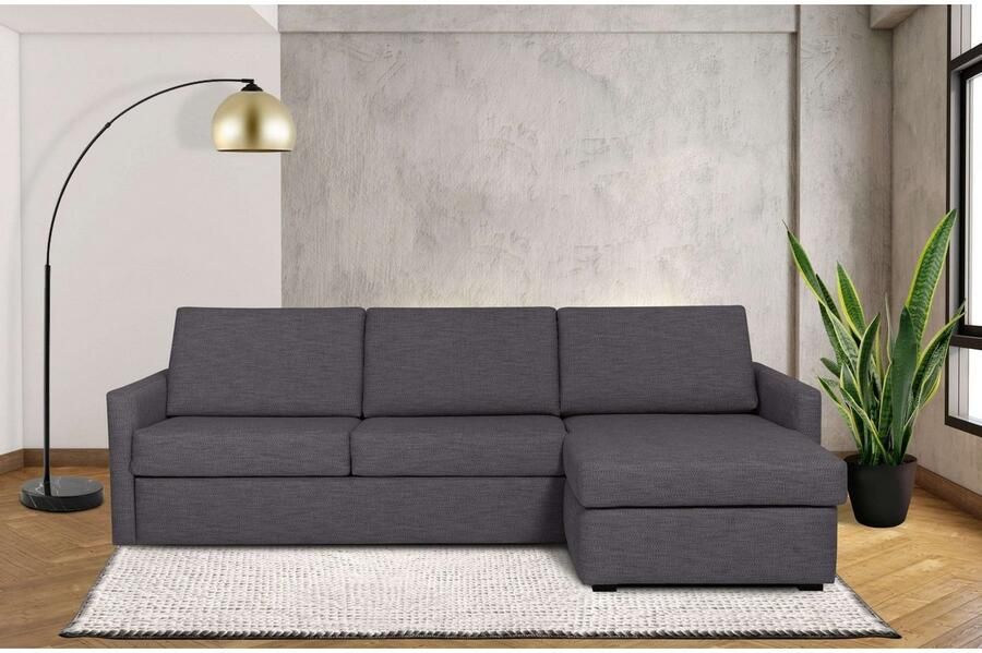 Places of Style Slaapbank GOLDPOINT hoekbank 264 cm ligoppervlak (140 200 cm) L-vorm Slaapfunctie Bonell-binnenveringsmatras en volwaardige bedfunctie - Foto 2