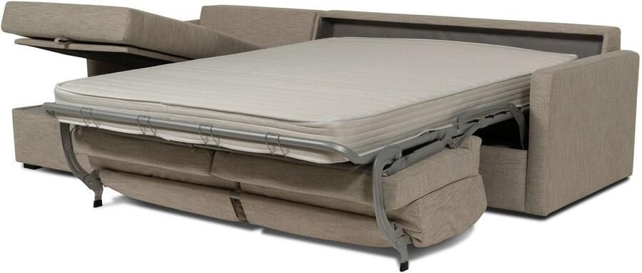 Places of Style Slaapbank GOLDPOINT hoekbank 264 cm ligoppervlak (140 200 cm) L-vorm Slaapfunctie Bonell-binnenveringsmatras en volwaardige bedfunctie - Foto 3