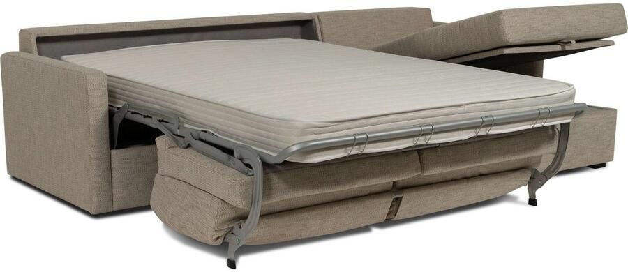 Places of Style Slaapbank GOLDPOINT hoekbank 264 cm ligoppervlak (140 200 cm) L-vorm Slaapfunctie Bonell-binnenveringsmatras en volwaardige bedfunctie - Foto 3