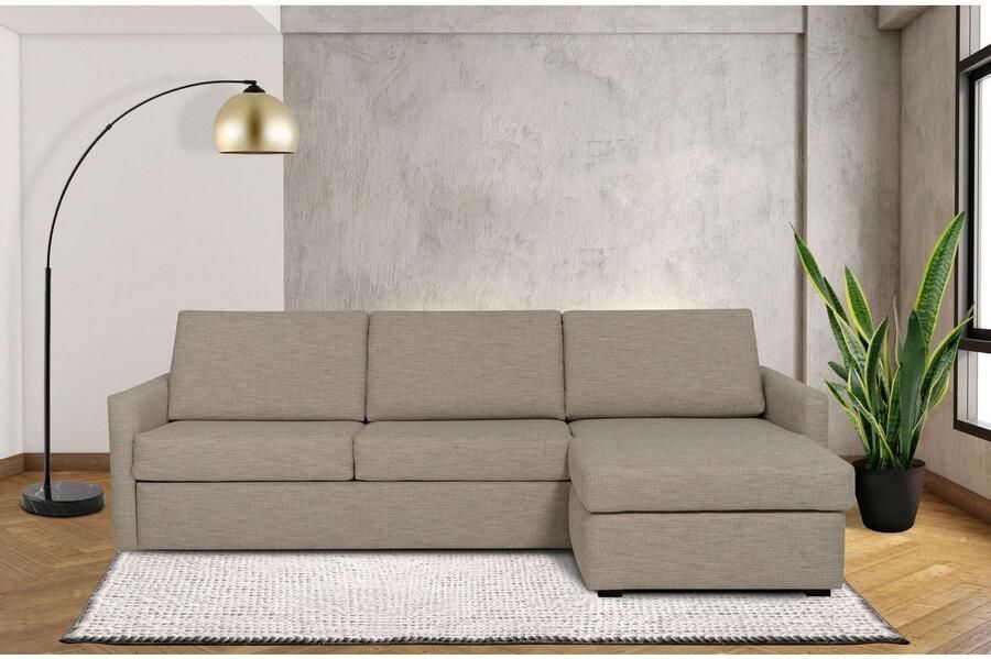 Places of Style Slaapbank GOLDPOINT hoekbank 264 cm ligoppervlak (140 200 cm) L-vorm Slaapfunctie Bonell-binnenveringsmatras en volwaardige bedfunctie - Foto 2