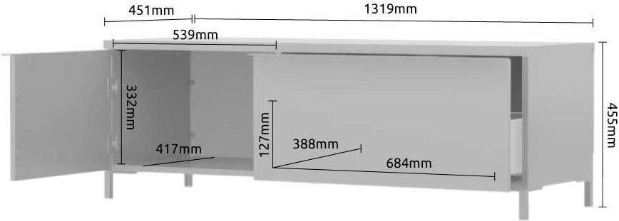 Places of Style Tv-meubel Onyx Kast met soft-close functie in twee breedtes tv-tafel - Foto 12