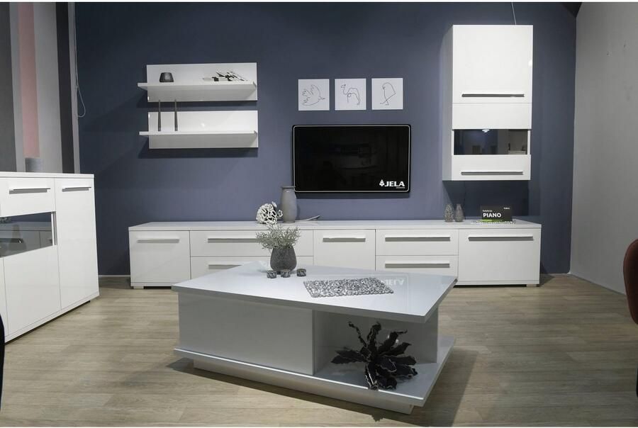 Places of Style Tv-meubel Piano TV-kast in breedte 165 of 180 cm met soft-close functie Hoogglans UV-gelakt Br 180 cm met verschillende deur- en ladeafmetingen - Foto 3