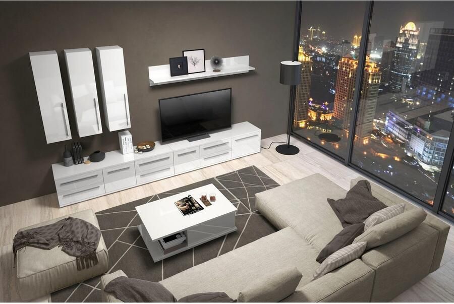 Places of Style Tv-meubel Piano TV-kast in breedte 165 of 180 cm met soft-close functie Hoogglans UV-gelakt Br 180 cm met verschillende deur- en ladeafmetingen - Foto 4
