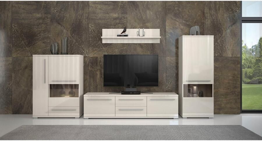 Places of Style Tv-meubel Piano TV-kast in breedte 165 of 180 cm met soft-close functie Hoogglans UV-gelakt Br 180 cm met verschillende deur- en ladeafmetingen - Foto 6