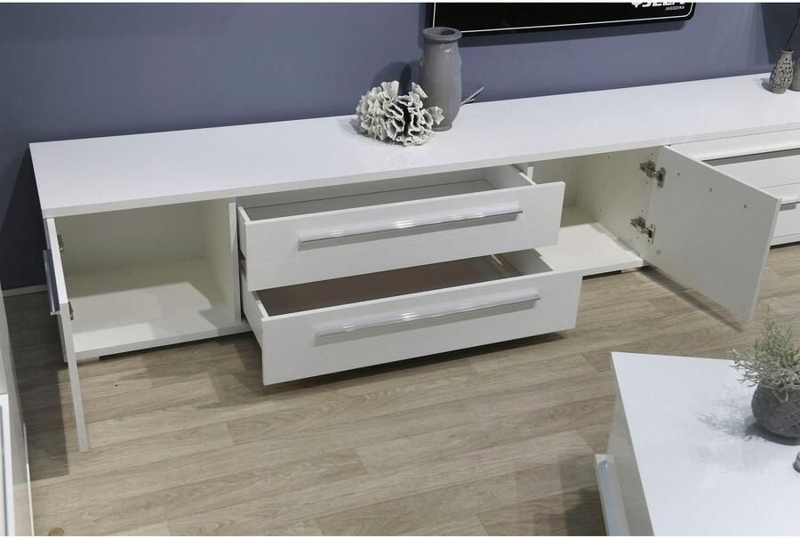 Places of Style Tv-meubel Piano TV-kast in breedte 165 of 180 cm met soft-close functie Hoogglans UV-gelakt Br 180 cm met verschillende deur- en ladeafmetingen - Foto 3