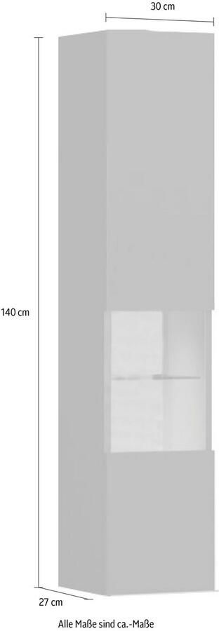 Places of Style Vitrinekast Onyx hoogwaardig uv-gecoat met soft-close functie hoogte 140 cm - Foto 7