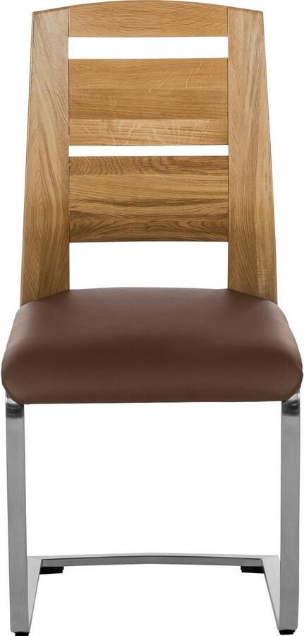 Places of Style Vrijdragende stoel Pisa gecombineerd met massief wildeiken (set van 2) - Foto 7