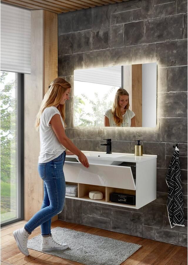 Places of Style Wastafelonderkast Studio Line wastafel inclusief wasbak modern ontwerp - Foto 3