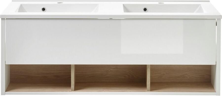 Places of Style Badkamerserie Studio Line bad in modern ontwerp 3-delig badkamer Kast wastafel en spiegel in twee kleuren beschikbaar opbergruimte (3-delig) - Foto 16