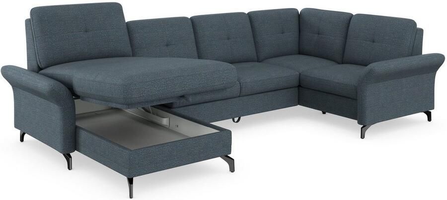 Places of Style Zithoek Calando U-vorm naar keuze met slaapfunctie bedkist en armleuning - Foto 8