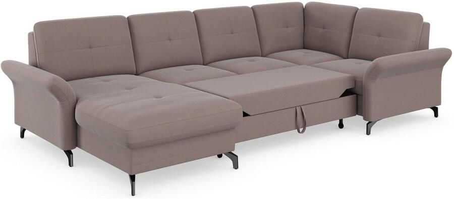 Places of Style Zithoek Calando U-vorm naar keuze met slaapfunctie bedkist en armleuning - Foto 9