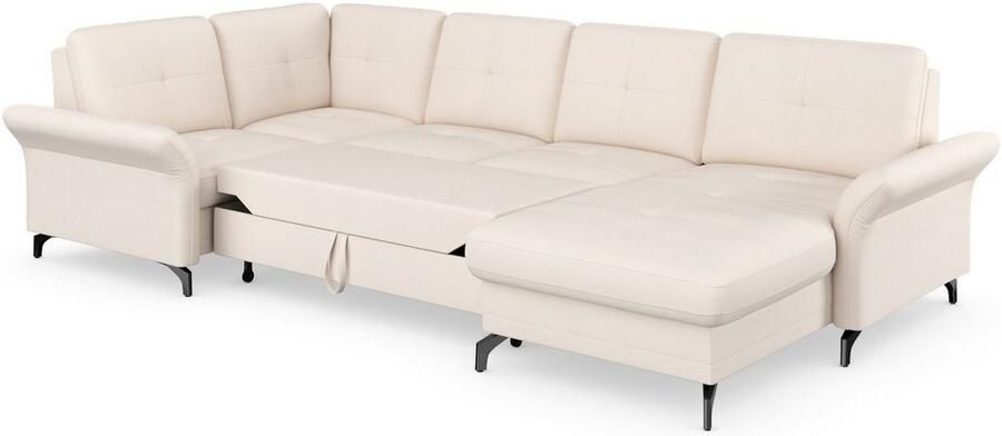 Places of Style Zithoek Calando U-vorm naar keuze met slaapfunctie bedkist en armleuning - Foto 8