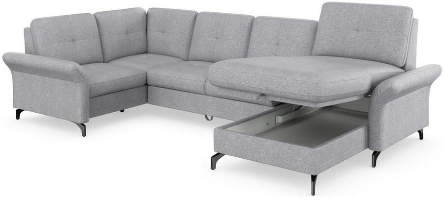 Places of Style Zithoek Calando U-vorm naar keuze met slaapfunctie bedkist en armleuning - Foto 7