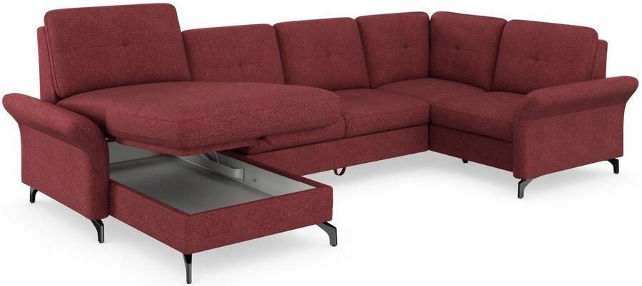 Places of Style Zithoek Calando U-vorm naar keuze met slaapfunctie bedkist en armleuning - Foto 8