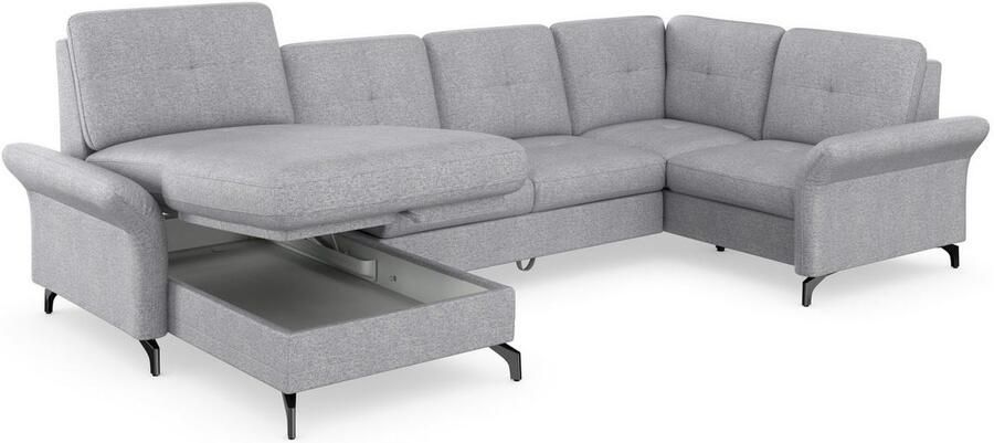 Places of Style Zithoek Calando U-vorm naar keuze met slaapfunctie bedkist en armleuning - Foto 8