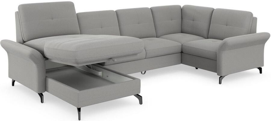 Places of Style Zithoek Calando U-vorm naar keuze met slaapfunctie bedkist en armleuning - Foto 8