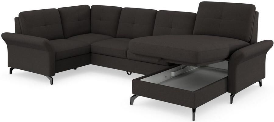 Places of Style Zithoek Calando U-vorm naar keuze met slaapfunctie bedkist en armleuning - Foto 7