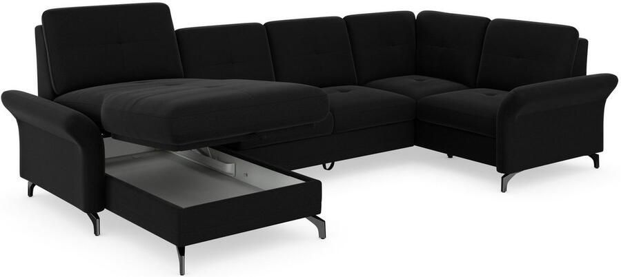 Places of Style Zithoek Calando U-vorm naar keuze met slaapfunctie bedkist en armleuning - Foto 8