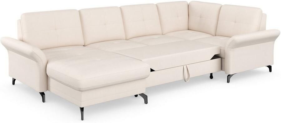 Places of Style Zithoek Calando U-vorm naar keuze met slaapfunctie bedkist en armleuning - Foto 9