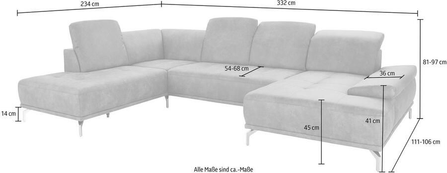 Places of Style Zithoek Caluna Incl. zitdiepteverstelling optioneel met hoofd- en armleuningverstelling - Foto 5