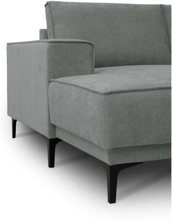 Places of Style Zithoek XXL bank Oland structuur platweefsel luxe microvezel bouclé - Foto 2