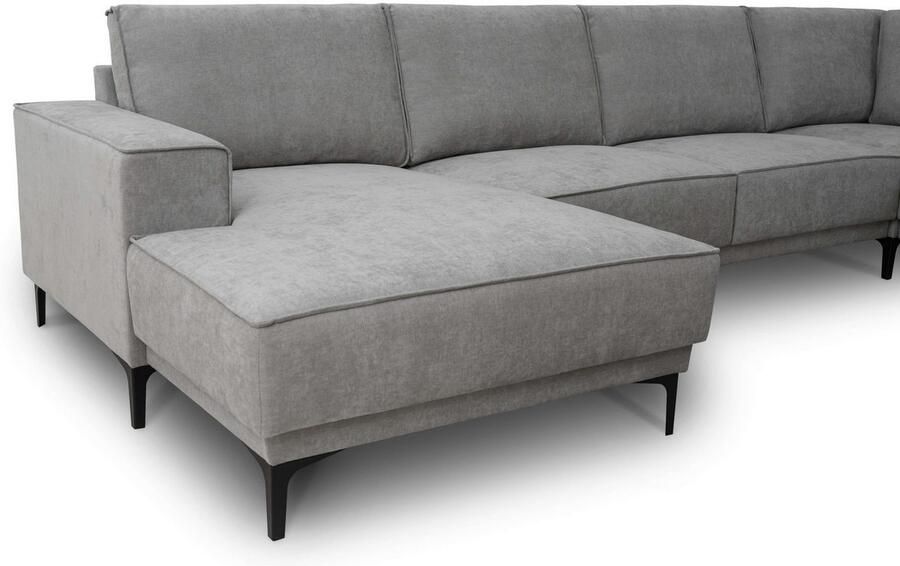 Places of Style Zithoek XXL bank Oland structuur platweefsel luxe microvezel bouclé - Foto 7