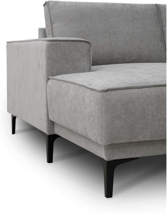 Places of Style Zithoek XXL bank Oland structuur platweefsel luxe microvezel bouclé - Foto 2