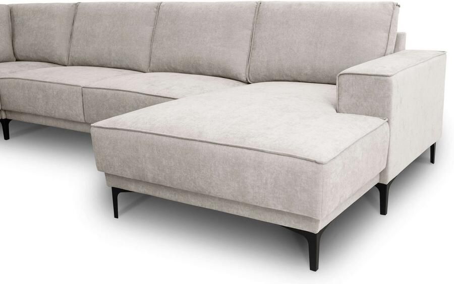 Places of Style Zithoek XXL bank Oland structuur platweefsel luxe microvezel bouclé - Foto 7