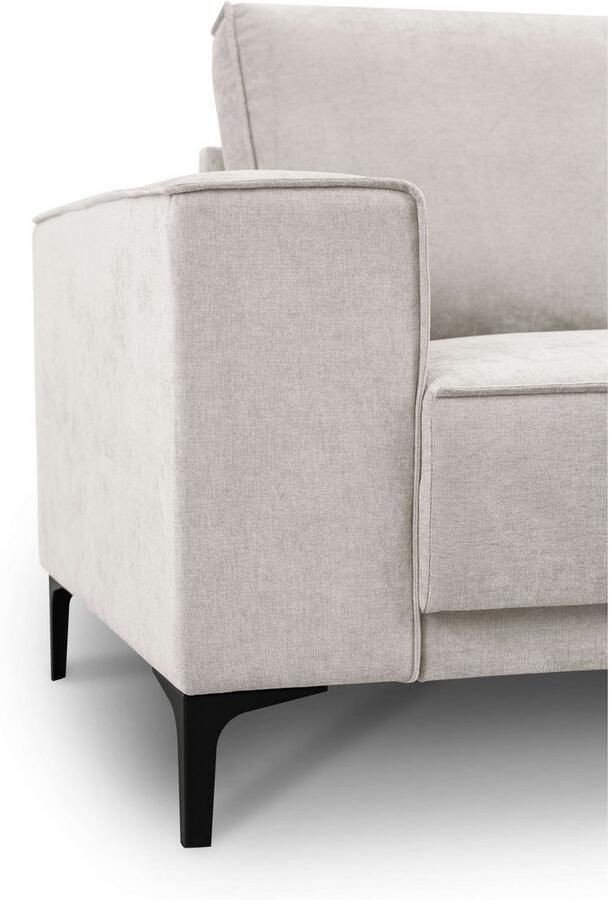 Places of Style Zithoek XXL bank Oland structuur platweefsel luxe microvezel bouclé - Foto 3