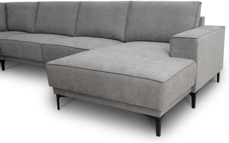 Places of Style Zithoek XXL bank Oland structuur platweefsel luxe microvezel bouclé - Foto 7