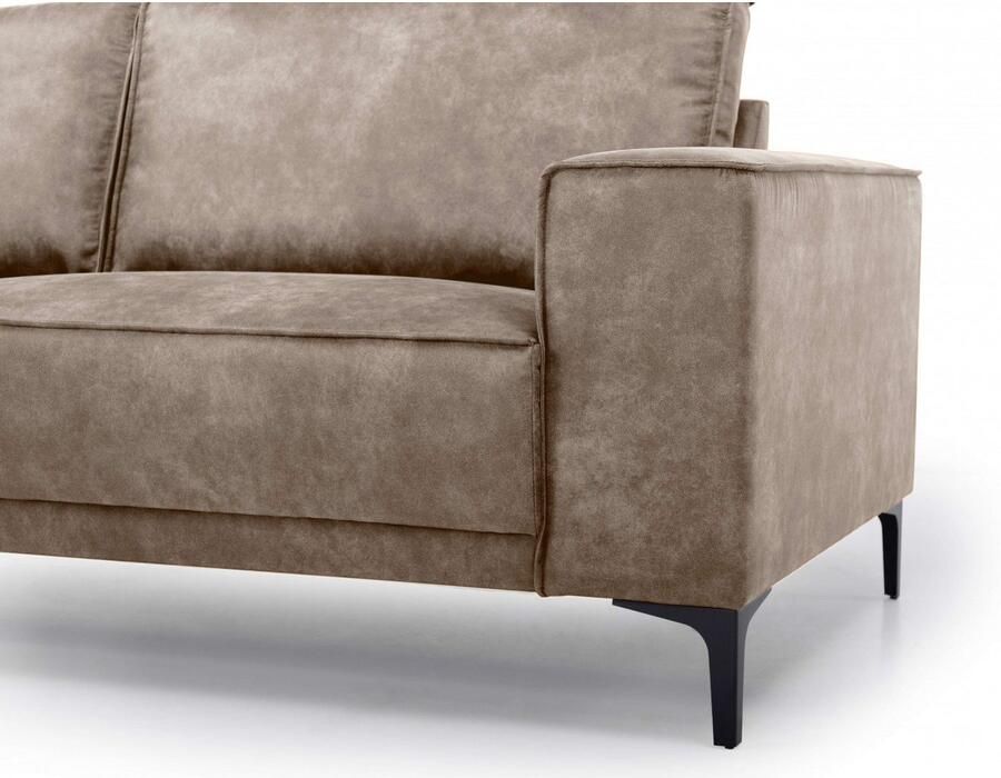 Places of Style Zithoek XXL bank Oland structuur platweefsel luxe microvezel bouclé - Foto 2