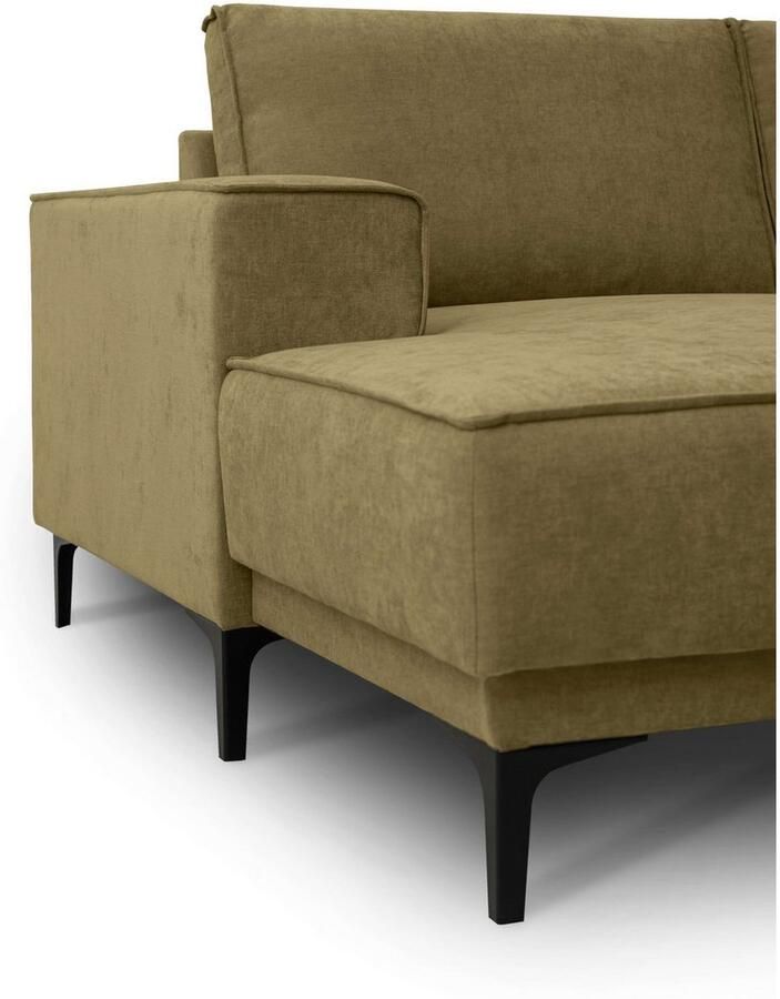 Places of Style Zithoek XXL bank Oland structuur platweefsel luxe microvezel bouclé - Foto 2