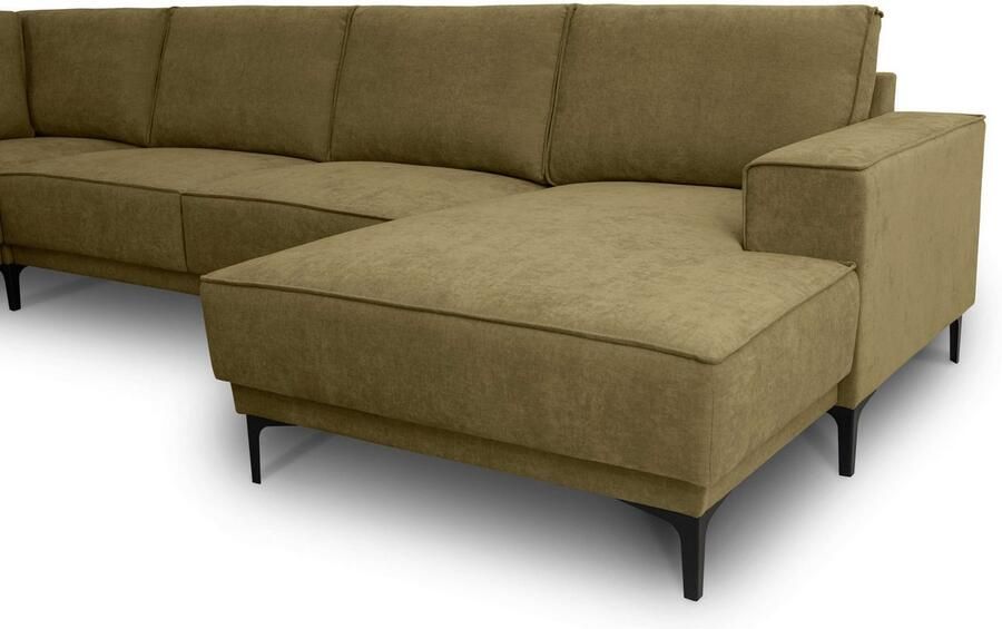 Places of Style Zithoek XXL bank Oland structuur platweefsel luxe microvezel bouclé - Foto 7