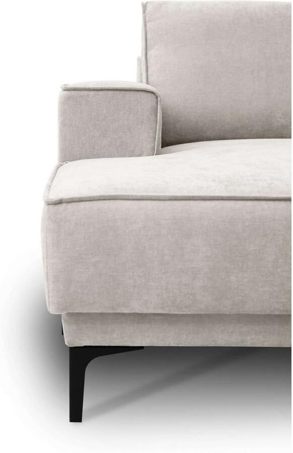 Places of Style Zithoek XXL bank Oland structuur platweefsel luxe microvezel bouclé - Foto 6