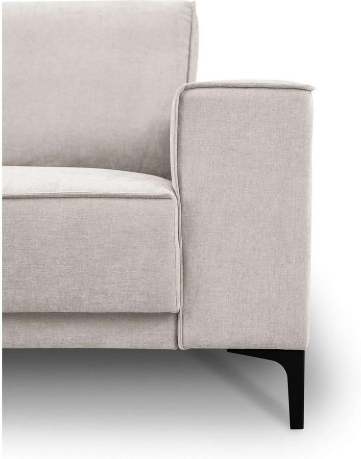 Places of Style Zithoek XXL bank Oland structuur platweefsel luxe microvezel bouclé