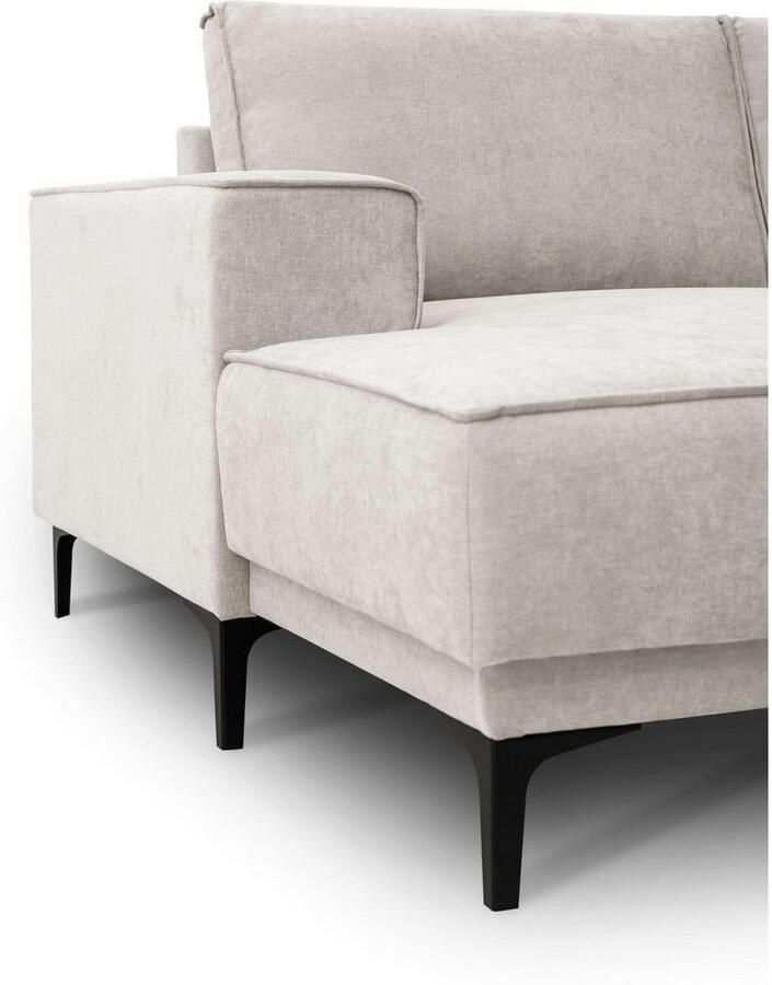 Places of Style Zithoek XXL bank Oland structuur platweefsel luxe microvezel bouclé - Foto 2