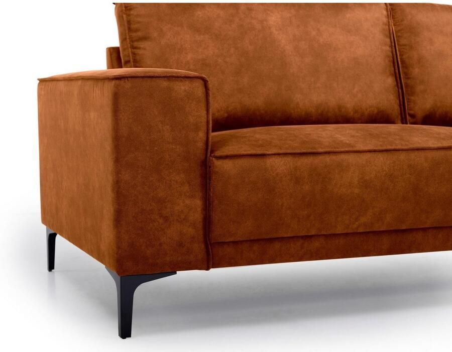 Places of Style 3-zitsbank 3-zits bank Oland structuur platweefsel luxe microvezel bouclé