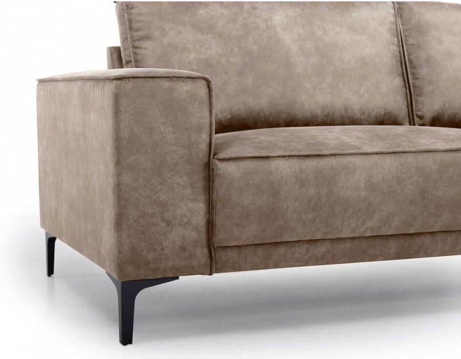 Places of Style Zithoek XXL bank Oland structuur platweefsel luxe microvezel bouclé - Foto 2