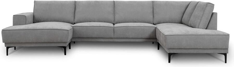 Places of Style Zithoek XXL bank Oland structuur platweefsel luxe microvezel bouclé - Foto 7