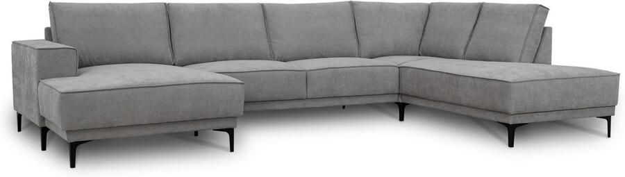 Places of Style Zithoek XXL bank Oland structuur platweefsel luxe microvezel bouclé - Foto 8