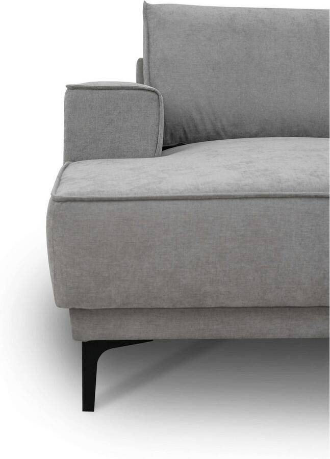 Places of Style Zithoek XXL bank Oland structuur platweefsel luxe microvezel bouclé